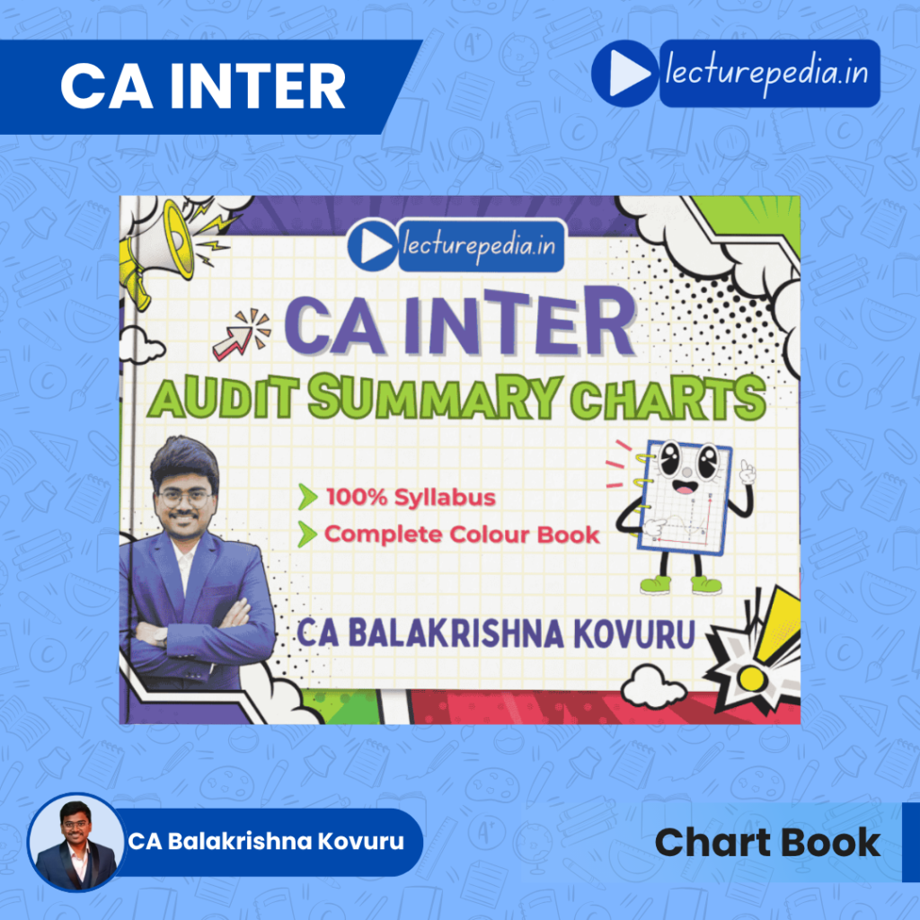 CA Inter Audit Summary Chart Book by CA Balakrishna Kovuru Latest Edition