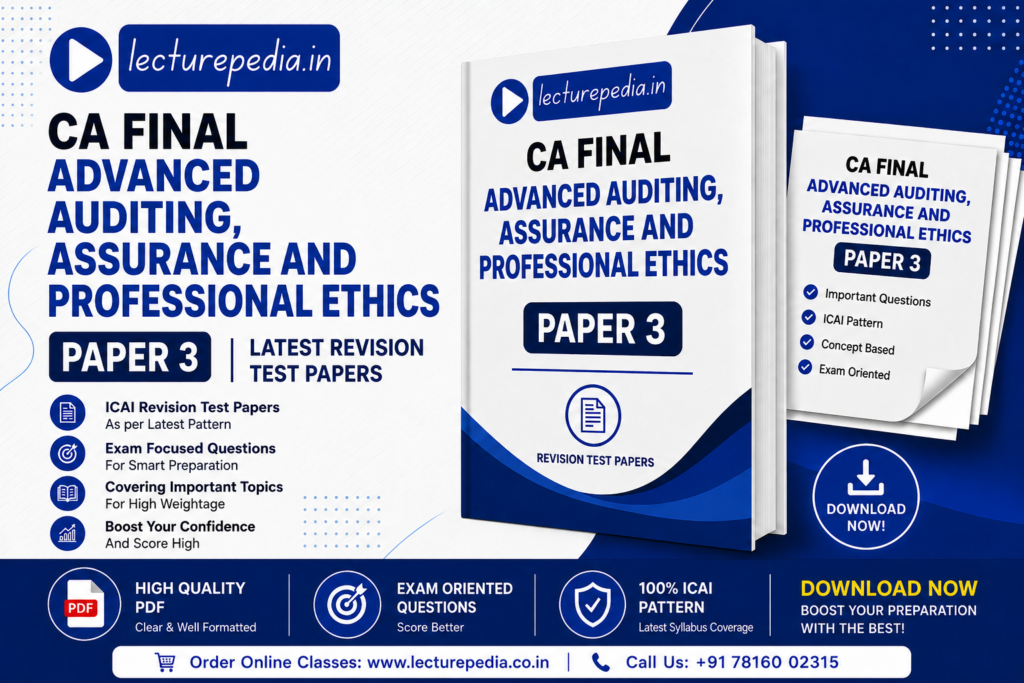 CA Final Advanced Auditing, Assurance and Professional Ethics RTP PDF Download