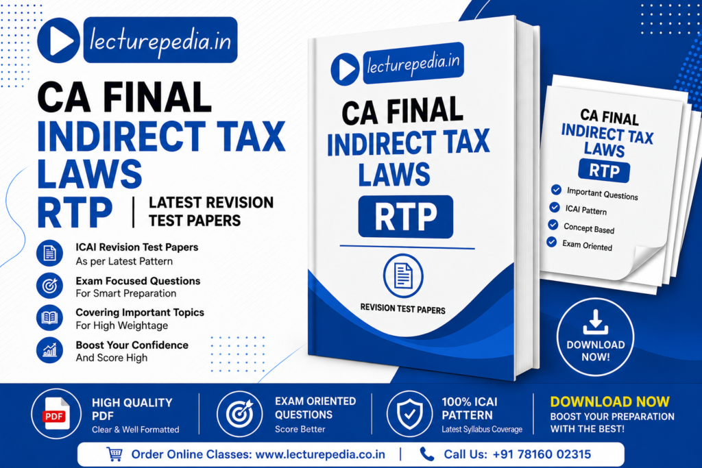 CA Final Indirect Tax Laws RTP PDF Download
