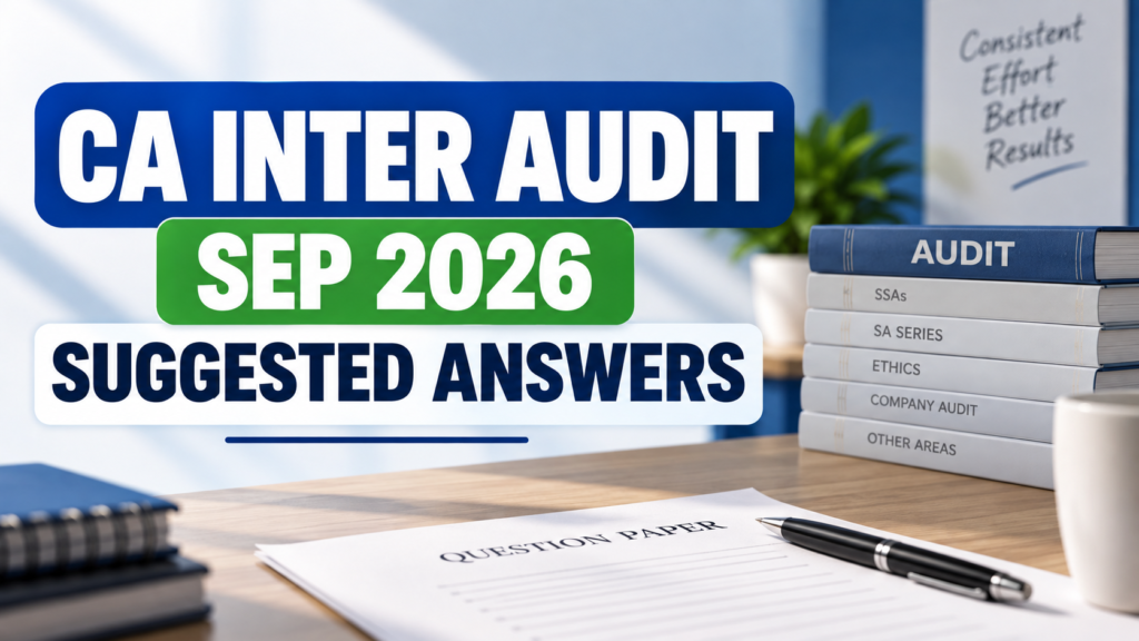 CA Inter Audit Sep 2026 Suggested Answers