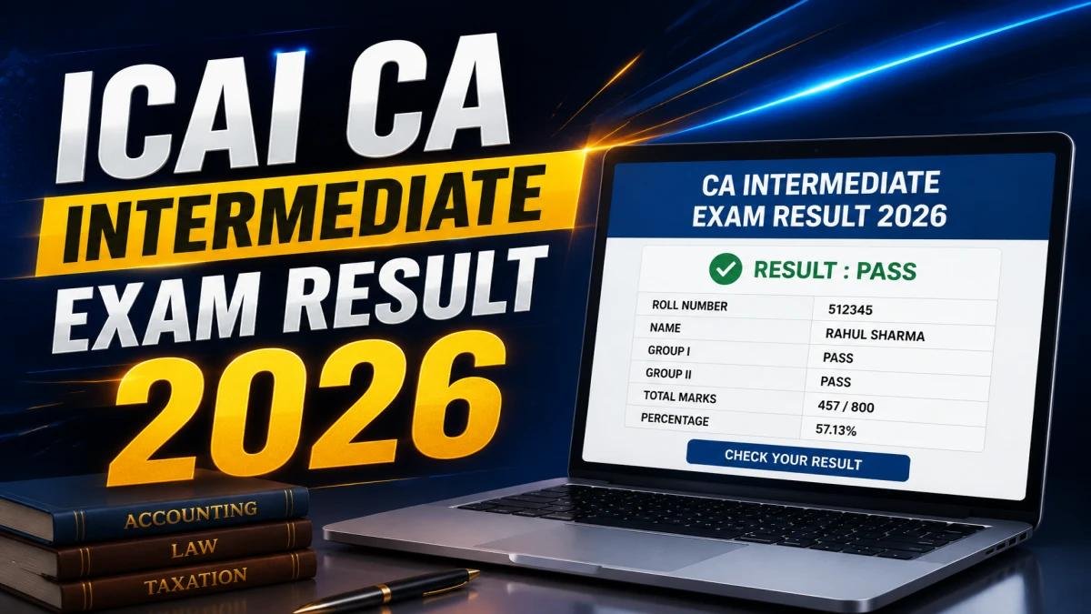 CA Intermediate September 2026 result announced on 22 October 2026