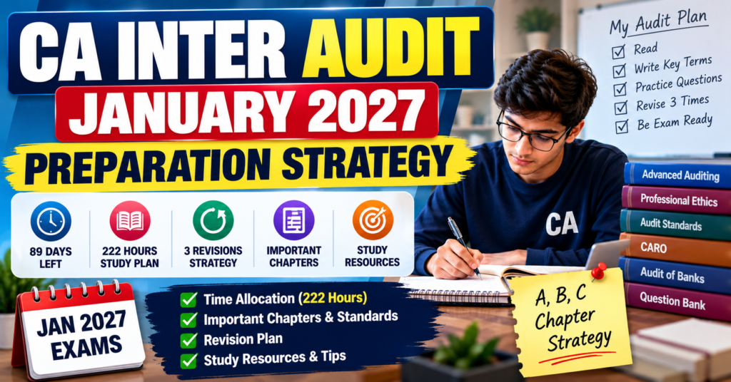 CA Inter Audit Preparation Strategy for January 2027 Exams